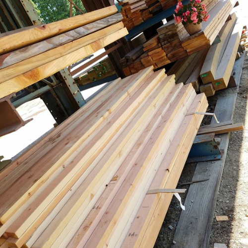 Lumber at Lucy Hardware.