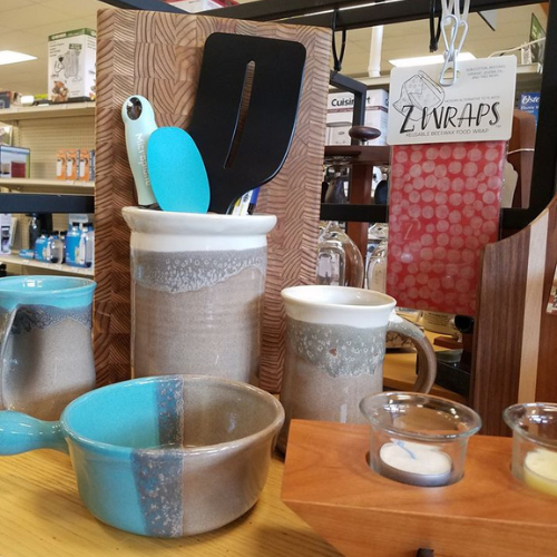 Gifts on display inside of Lucy Hardware.