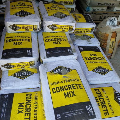 Concrete mix at Lucy Hardware.