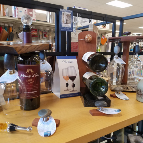 Gifts on display inside of Lucy Hardware.