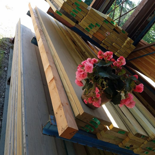 Lumber at Lucy Hardware.